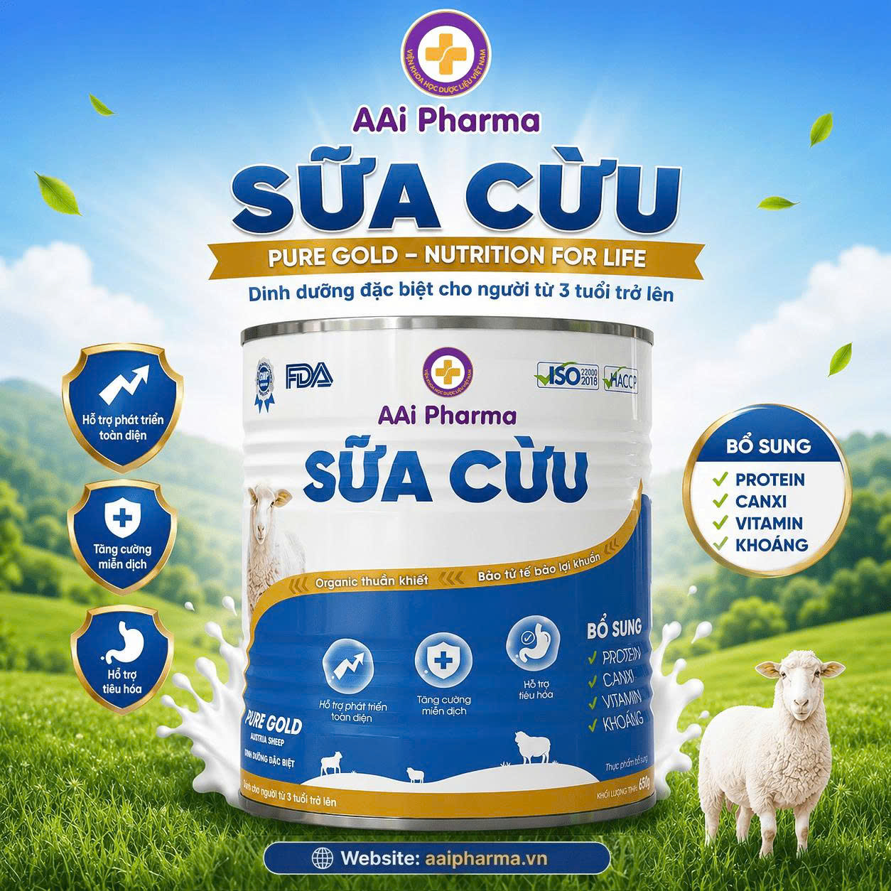 ảnh sữa cừu aaipharma