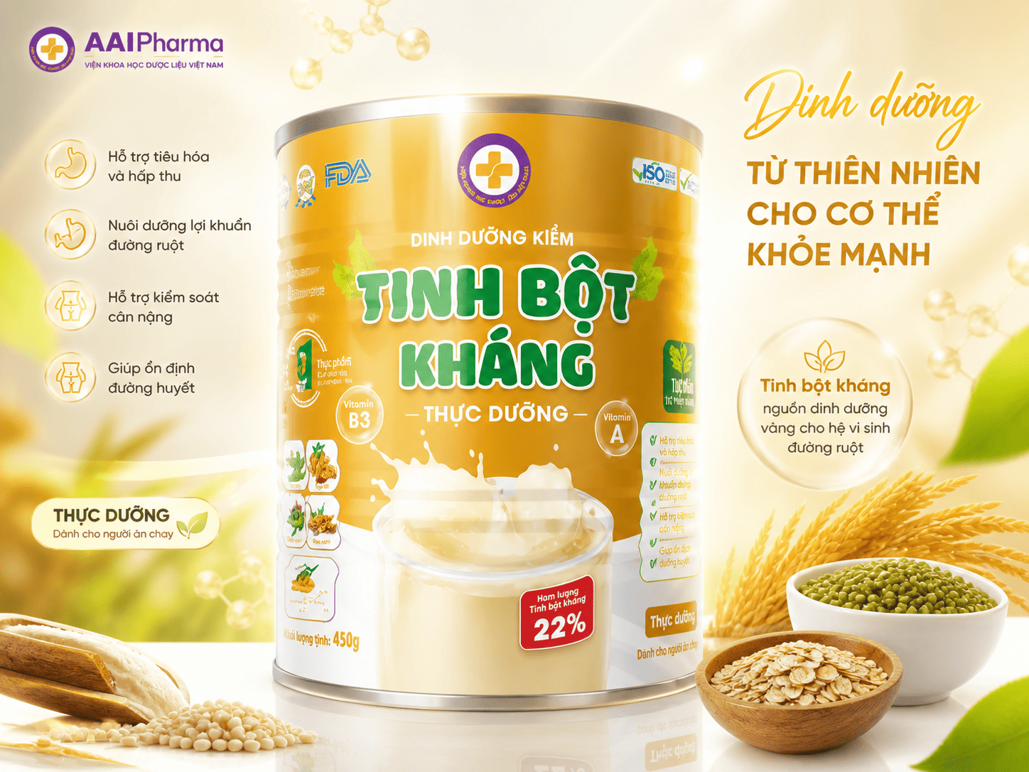 Cách sử dụng một hộp thực phẩm bổ sung dinh dưỡng kiềm tinh bột kháng thực dưỡng để hấp thụ trọn vẹn dưỡng chất thiên nhiên