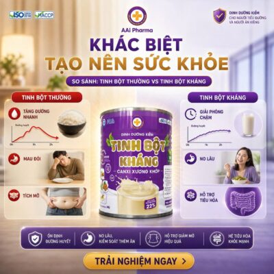 Tinh bột kháng cho người táo bón: giải pháp tự nhiên giúp cải thiện tiêu hóa nhanh chóng