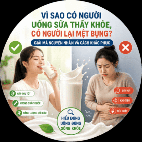 Vì sao có người uống sữa thấy khỏe, có người lại mệt bụng? Giải mã nguyên nhân và cách khắc phục