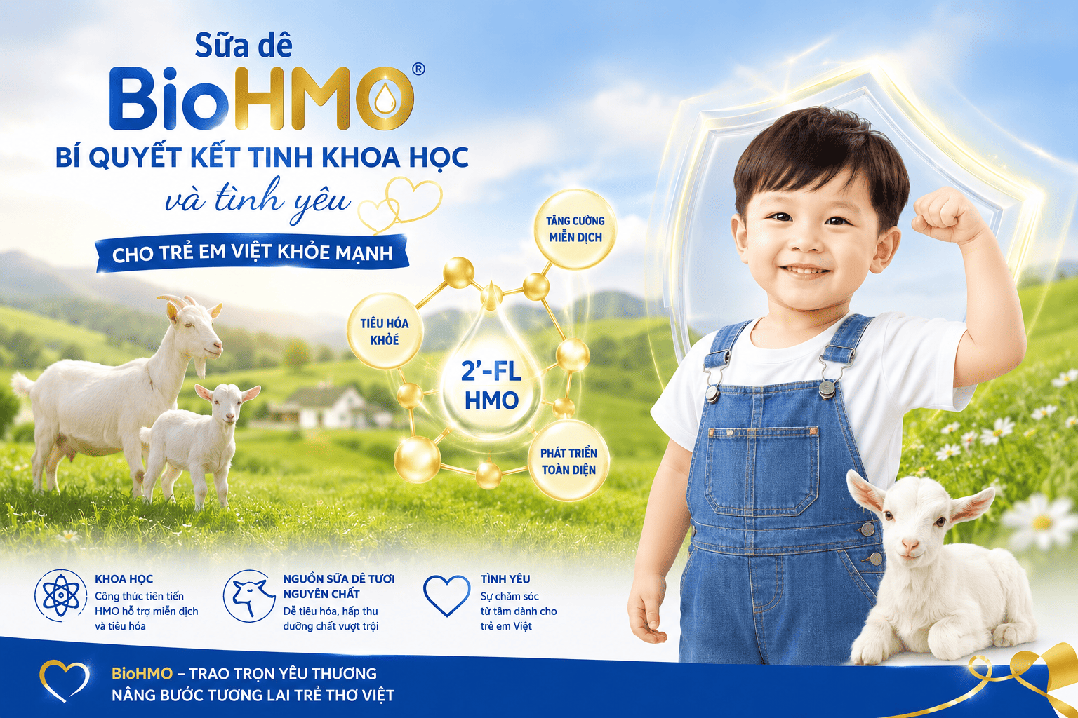 Sữa dê BioHMO: bí quyết kết tinh khoa học và tình yêu cho trẻ em Việt khỏe mạnh
